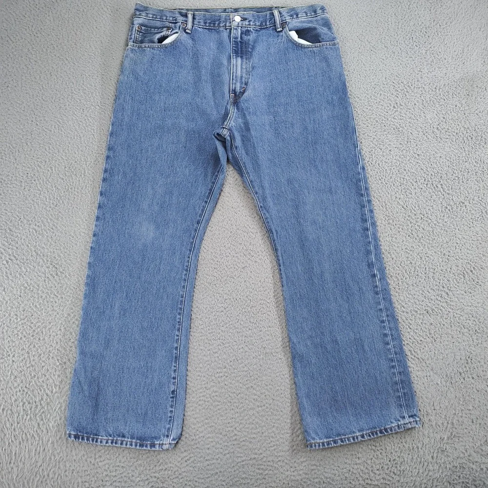 Levis 517 Jeans Mens 40x30 Blue Denim Bootcut Zip Fly High Rise Distressed